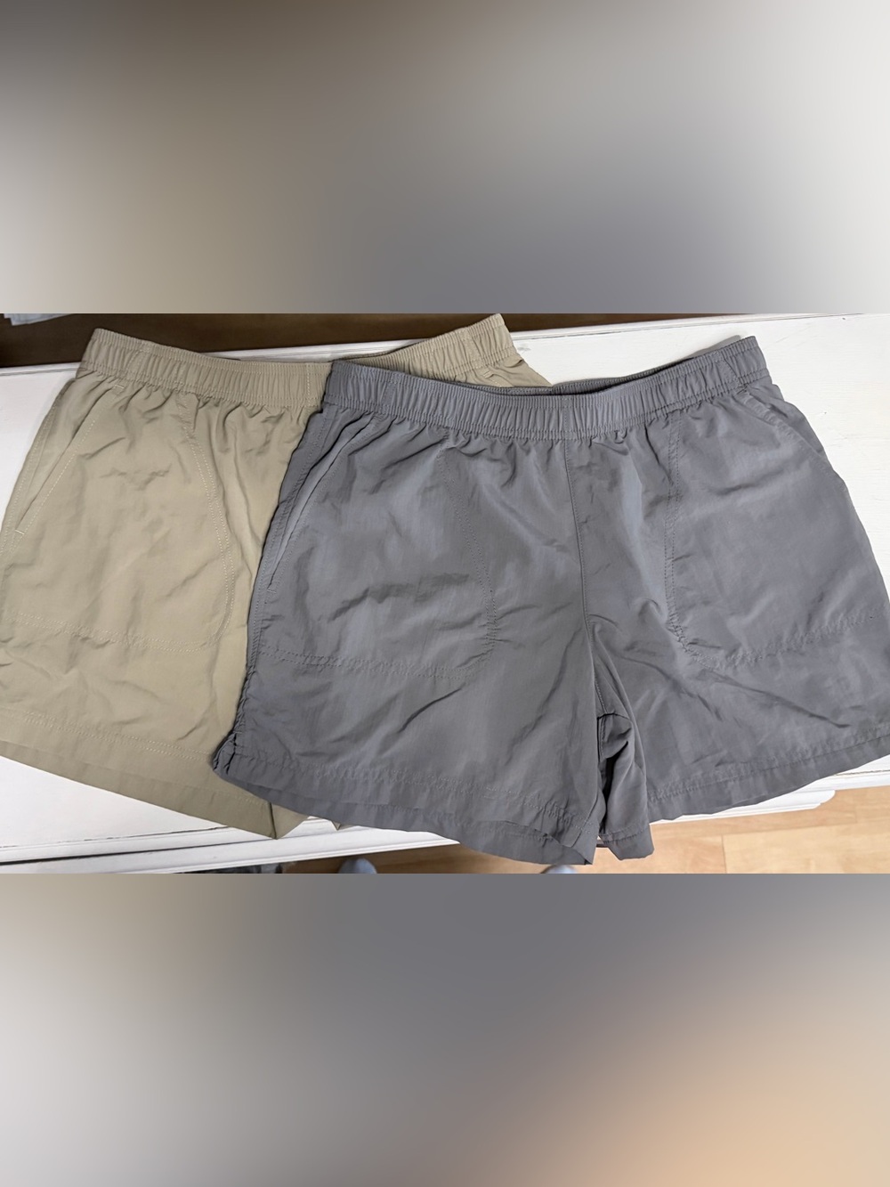 NWT! SET of 2! Columbia Women’s Sandy River UPF 30 Shorts sz S Gray Tan Hiking